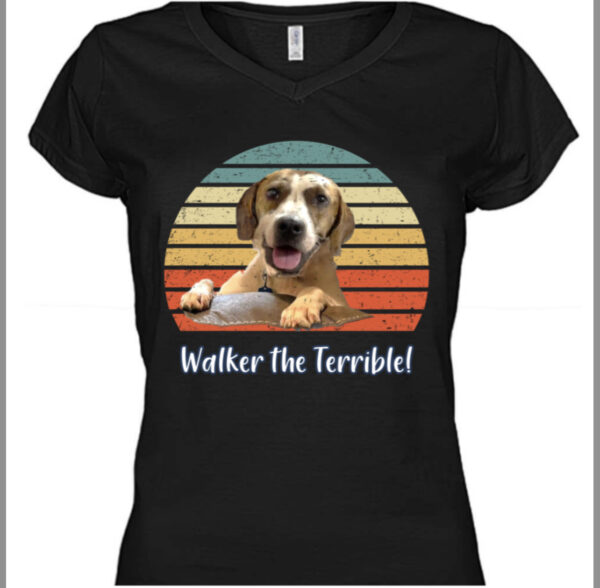 Walker The Terrible Black V-Neck T-Shirt